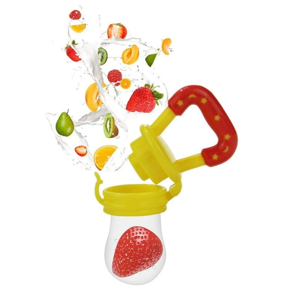 Chupete de frutas para bebés - Chupete de alimentos frescos Reemplazo del chupete de silicona para bebés - Chupete de goma para la boca de la dentición del bebé para frutas y verduras Zhivalor LKX-1954-2