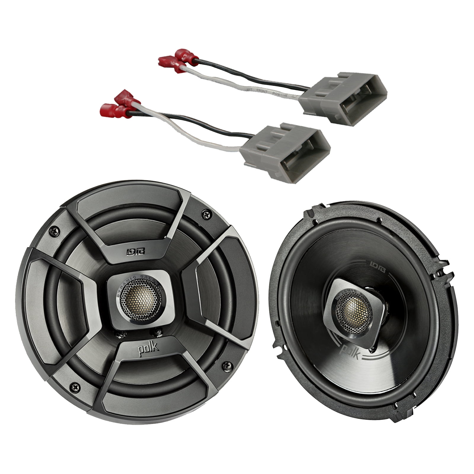 2x Polk Audio 6.5" 300W 2 Way Car/Marine ATV Stereo Coaxial Speakers, 2x Metra 727800 Speaker