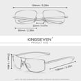 thumbnail image 2 of KINGSEVEN Men's Driving Sunglasses Polarized UV400 Rectangle Alloy Frame, 2 of 4