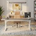 thumbnail image 4 of Tribesigns 70.8-Inch Executive Desk, Large Computer Office Desk Workstation, Modern Simple Style Laptop Desk Study Writing Table Business Furniture for Home Office (Grey/White), 4 of 6