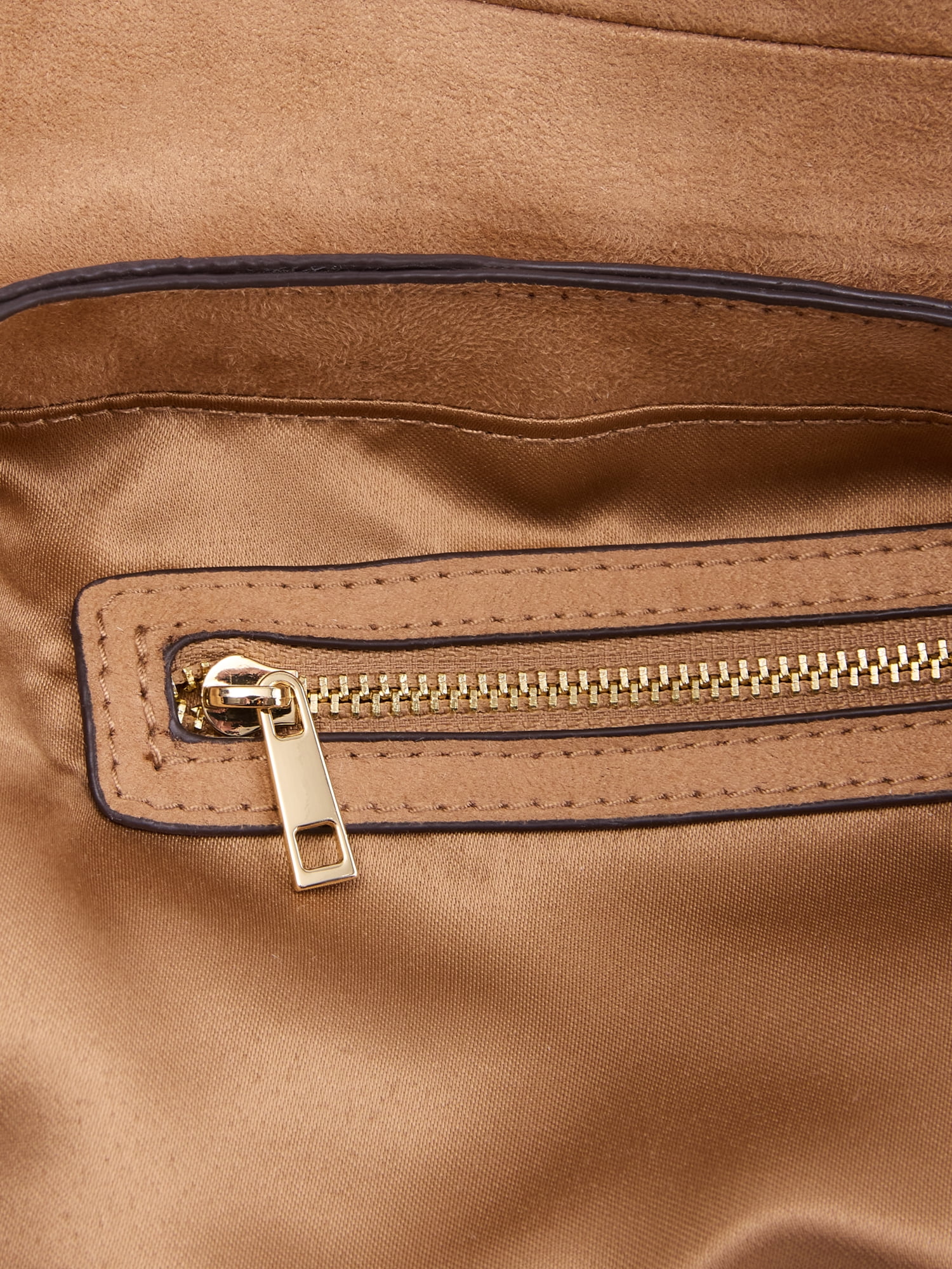 Scenario Women's Faux Suede Crossbody Handbag, Brown Spaniel