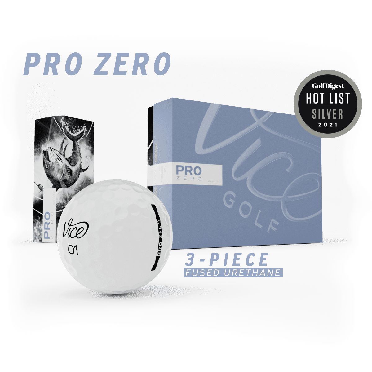 Vice Golf Pro Zero White 1 Dozen Balls