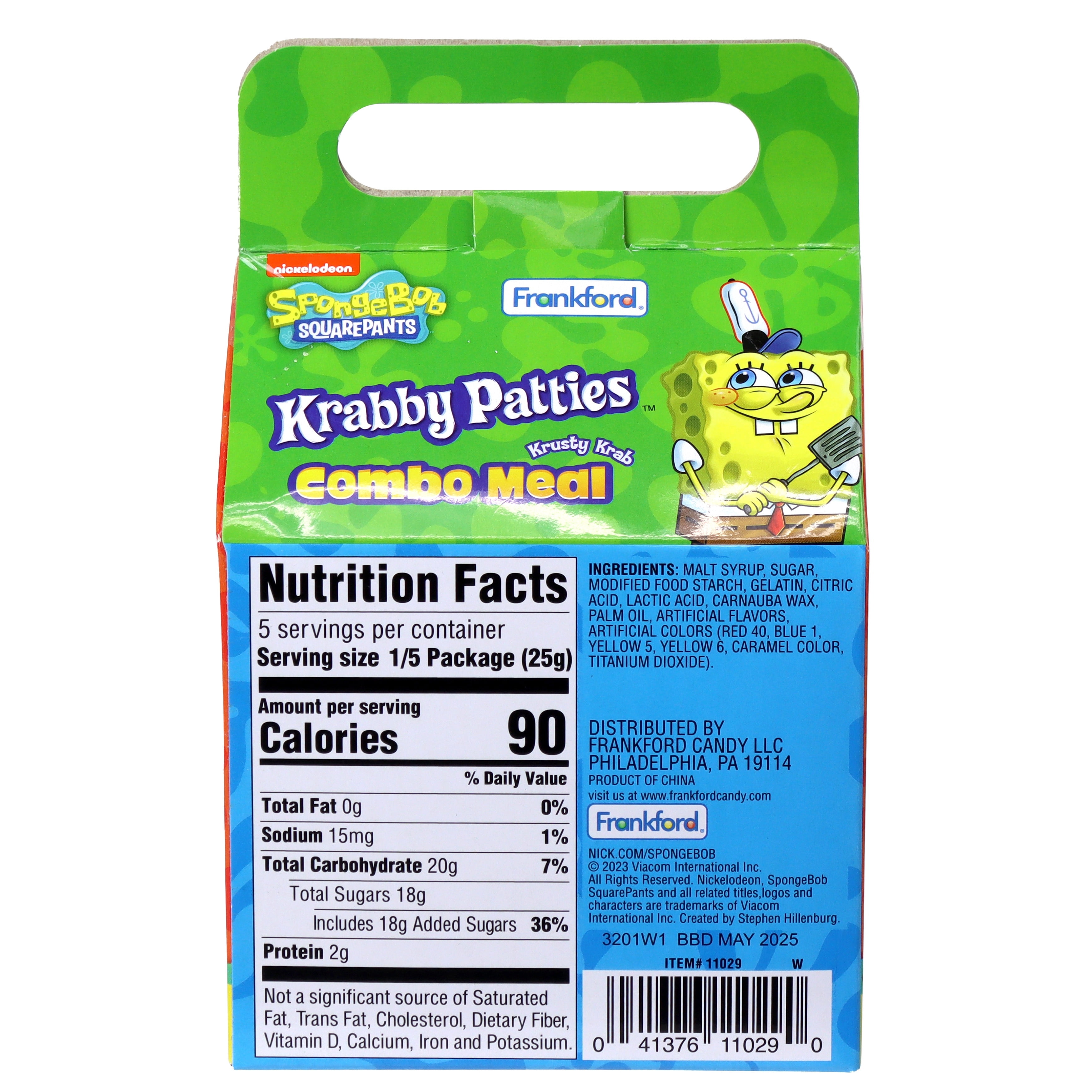 Krabby Patties Krusty Krab Gummy Candy Combo Meal by Frankford