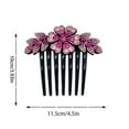 thumbnail image 2 of 5 PCS Women Flower Hair Comb Pins Rhinestone Slide Clips Bride Wedding Headdress Hair Accessories, 2 of 5