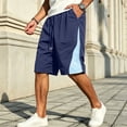 thumbnail image 5 of EOYWHK Mens Cargo Shorts Quick Dry with Pockets Elastic Waist Cargo Shorts for Men Relaxed Fit Soft Lightweight Breathable for Basketball Blue, Size L, 5 of 9
