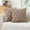 Coffee, variant on Kumdkd Boho Striped Cotton Pillow Covers 45x45cm/17.7x17.7in - Decorative Cushion Covers for Sofa, Couch, Bed (Tufted & Linen, Zipper Closure, Hot Pink)