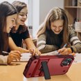 thumbnail image 7 of JTCASES for iPhone 14 Case, Foldable Kickstand Heavy Duty Protective Rugged Hybird Anti-slip Shockproof/Drop Resistant PC TPU Shell for iPhone 14, Red, 7 of 7
