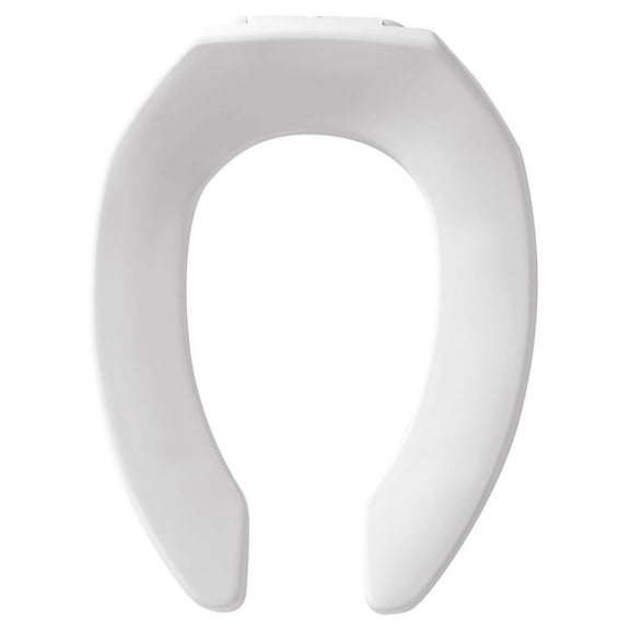 CHURCH 295CT 000 Open Front Toilet Seat without Cover will Never Loosen & Reduce Call-backs, ELONGATED, Plastic, White