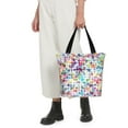 thumbnail image 5 of Bingfone Colorful Watercolor Dots Women Shoulder Tote Bags Casual Bag Ladies Shopping Handbag, 5 of 7