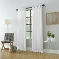 thumbnail image 5 of Archaeo Washed 100% Cotton Twist Tab Curtain, 52" x 108" Panel, White, 5 of 8