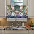 thumbnail image 2 of Yayeee Kitchen Curtains Tier Pair Light Filtering 27"x36" Rod Pocket Short Cafe Window Panel, Floral Vase, 2 of 7
