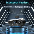 thumbnail image 4 of Auriculares Bluetooth 5.3 para casco de motocicleta con clasificación de impermeabilidad IPX67, unidad de doble altavoz, respuesta automática de llamadas, conexión de dispositivo dual, batería de, 4 of 7