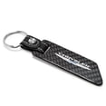 thumbnail image 2 of Chrysler Logo Real Carbon Fiber Blade Style with Black Leather Strap Key Chain, 2 of 6