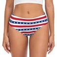 thumbnail image 1 of Fotbe Stars And Stripes Calzones Estampados para Mujer – Ropa Interior de Algodón, Cómoda, Suave y Elástica-Large, 1 of 6