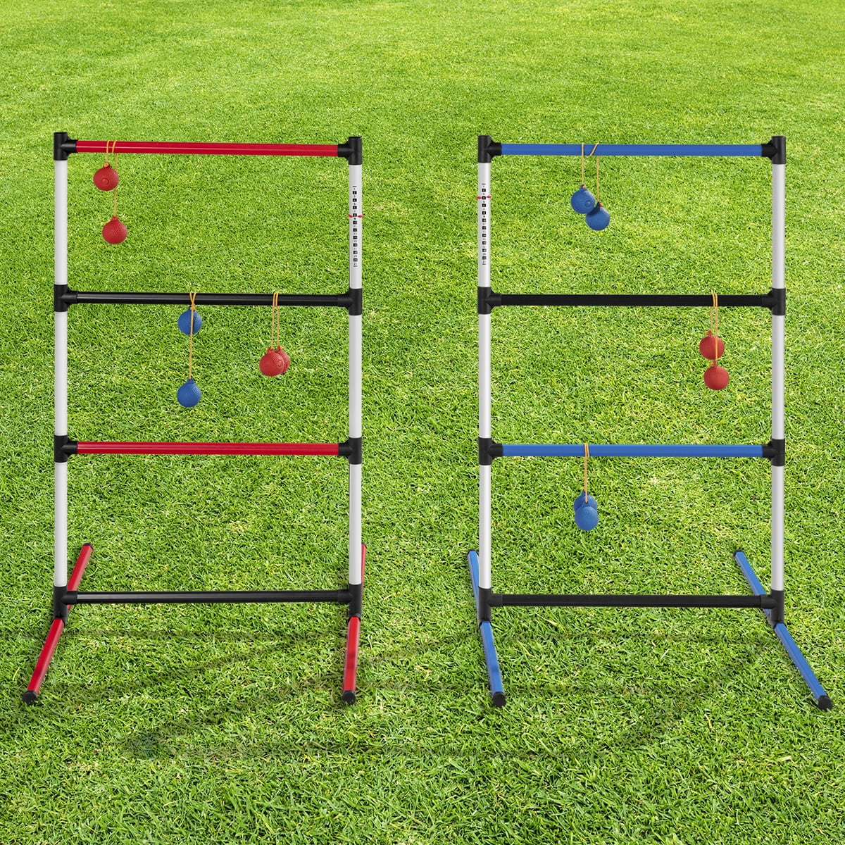 Topbuy Portable Ladder Toss Set 12 Balls Outdoor Lawn Family Game Set