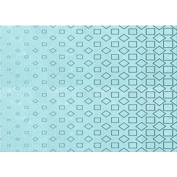 Ahgly Company Indoor Rectangle Patterned Electric Blue Area Rugs, 2' x 5'