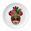 Round Face Head Happy Carnival Of Venice Plate Decorative Porcelain Salver Tableware Dinner Dish