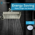 thumbnail image 4 of SparkPod High Pressure Rainfall Shower Head, Easy Install, Energy Saving (8 inch Square, Brushed Nickel), 4 of 7