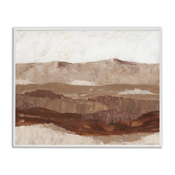Stupell Industries Contemporary Abstract Canyon White Framed Giclee Art, 20 x 16, by BlursByAI
