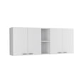 thumbnail image 2 of TuHome White Modern Engineered Wood Portofino 150 Wall Cabinet, 2 of 14