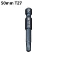 thumbnail image 1 of 1Pc 50Mm Blue Magnetic Torx Screwdriver Bits Set Electric Screwdriver T5-T40, 1 of 9