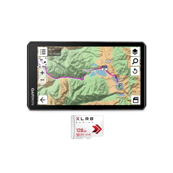 Garmin zūmo XT3 4.7-Inch Motorcycle GPS Navigator Bundle with 128GB Memory Card (2 Items)