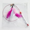 thumbnail image 2 of maskred 90cm Portable Interactive Cat Toy Feather Toys with Bell Steel Wire Playing Rod Exquisite Beautiful Cats Teaser Stick, 2 of 6