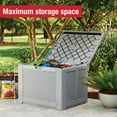 thumbnail image 4 of Rubbermaid Deck Box, Medium, 74 Gallon, Light Grey, 4 of 6