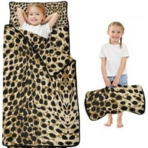 Brown and Black Leopard Print Toddler Nap Mats for Kids Preschool,Sleeping Mat Bag or Kids,Toddler Sleeping Bag,Toddler Nap Mat or Daycare
