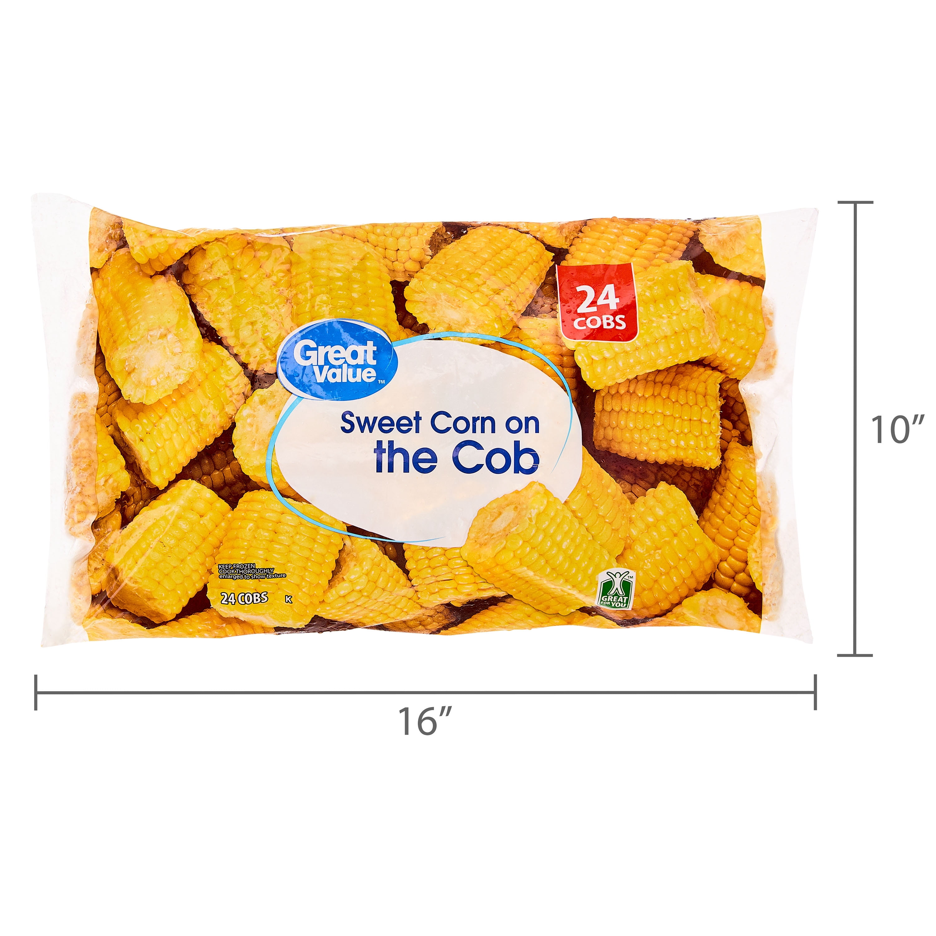 Great Value Corn on The Cob, 24 Count (Frozen)