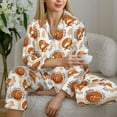 thumbnail image 6 of Honeii Cute Squirrel print Women's Pajama Sets Long Sleeve Button Down Sleepwear Nightwear Soft Pjs Lounge Sets-Large, 6 of 7
