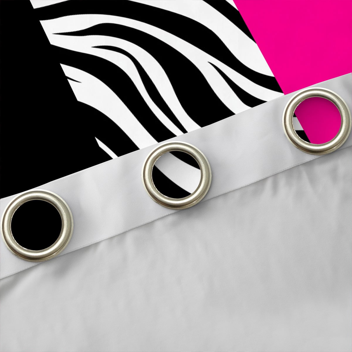Manfei Zebra Stripes Curtains Pack of 2 (42x84 Each),Leopard Print Curtains Blackout,Pink Black Geometric Lines Bedroom Curtains For Boys Girl,Ultra Soft Home Decor