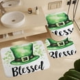 thumbnail image 6 of Shower Curtain Sets 4 Piece with Non-Slip Rugs Toilet Lid Cover And Bath Mat Bathroom Decor Set St Patricks Day Green Hat Waterproof Shower Curtain St Patricks Day Decor for Bathroom Decor Set, 6 of 8