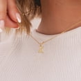 thumbnail image 4 of Collar con colgante con la inicial de la letra MDIEEL, chapado en oro de 14 quilates, para mujer, 4 of 6