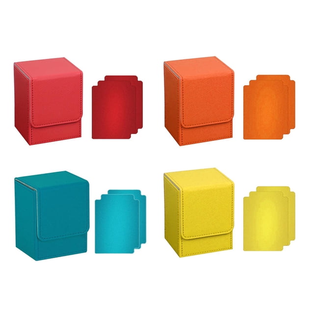 Caja de almacenamiento de tarjetas de 4 Uds., regalos para coleccionistas de tarjetas, estuche para tarjetas de fútbol E