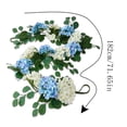 thumbnail image 3 of Artificial Hydrangea Garland Spring Flower Vine with Eucalyptus Leaves Floral Greenery Decoration Bendable Fence Vines for Wedding Arch Staircase Mantle & Backdrop, 3 of 7