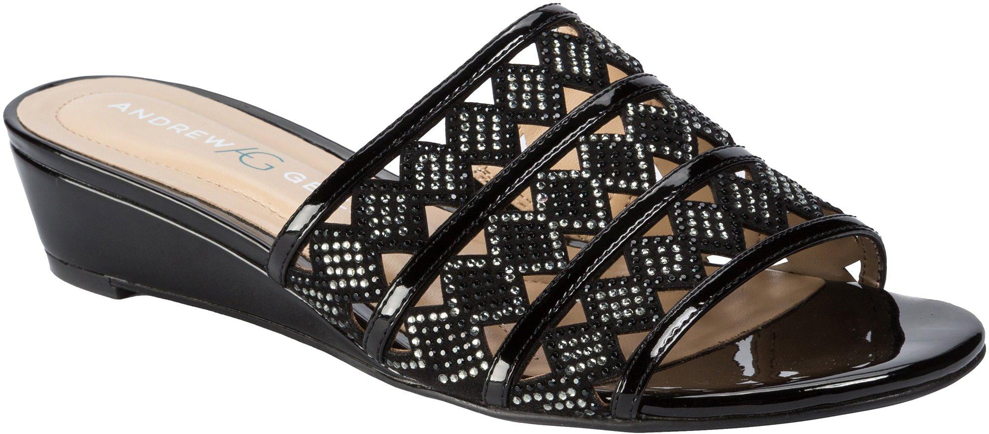 Andrew Geller Womens Idonna Sandals 7.5 Black