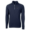 thumbnail image 2 of Men's Cutter & Buck  Navy Chicago Bears Helmet Adapt Eco Knit Stretch Recycled Quarter-Zip Pullover Top, 2 of 3