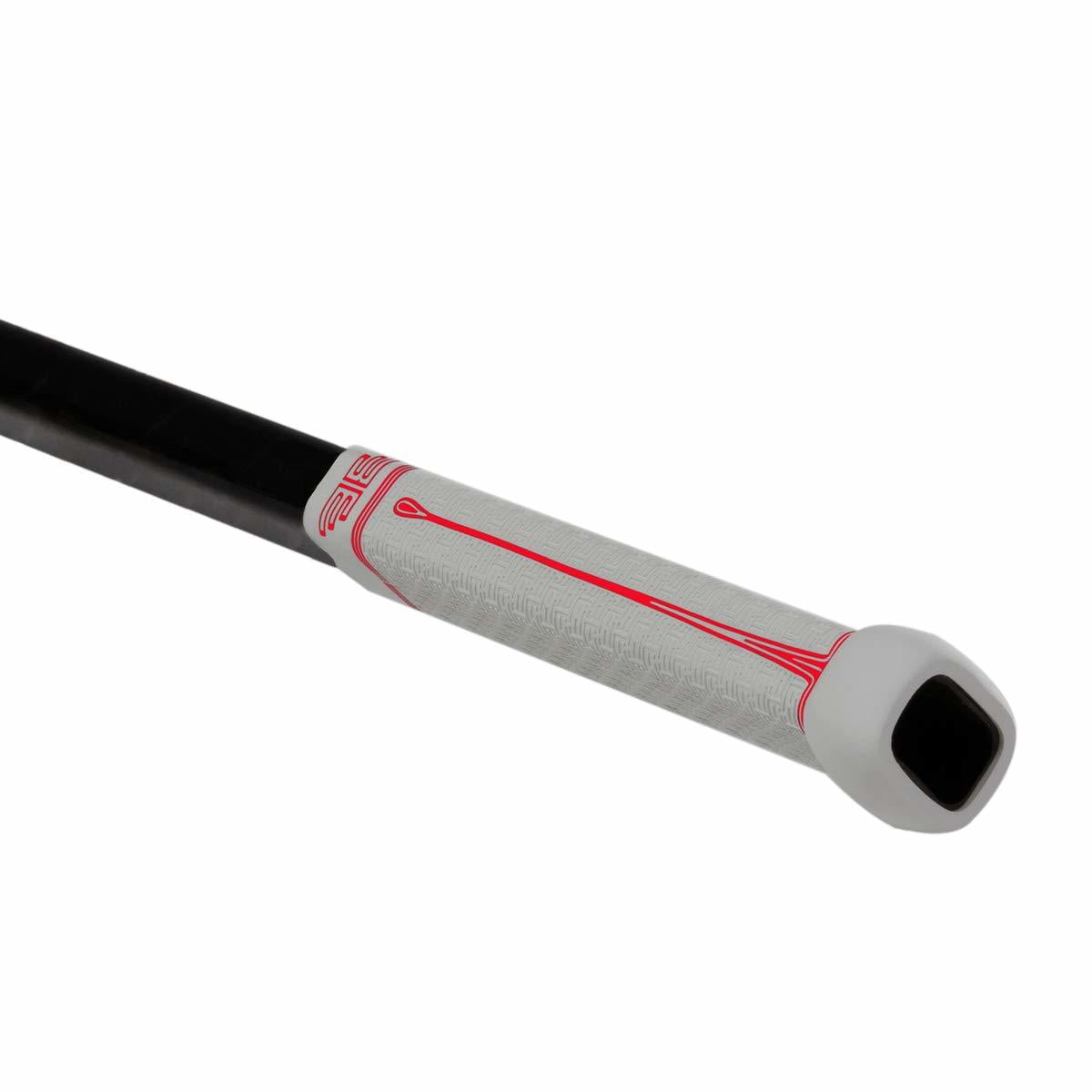 BLACK w/ WHITE Drip Buttendz FLUX Z Hockey Stick Replacement Grip Large Knob 