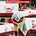 thumbnail image 2 of Christmas Water Resistant Table Cloth Rectangle 60x120 Inch - Holiday Decorative Print New Year''s Eve Oblong Cloth Tablecloth - Easy Care Fabric Table Covering for Party, Kitchen, Dining Room, 2 of 5