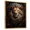 thumbnail image 2 of Designart "The Regal And Elegant Lion Ruler" Animals Lion Floater Framed Canvas Art Print, 2 of 5