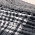 thumbnail image 4 of Berkshire Blanket Gray, White, Multi-Color Plaid Sherpa, Velvet Plush Reversible Bed Blanket King, 4 of 5