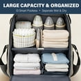 thumbnail image 5 of Diaper Bag Backpack with Changing Station, Baby Diaper Bag Backpack with Portable Crib, Large Capacity Diaper Backpack with Insulated Bottle Pockets & Stroller Straps for Mom Dad, Gray, 5 of 12