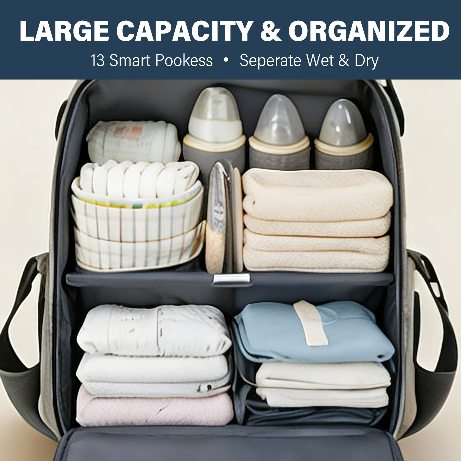 Fasdunt Diaper Bag Backpack with Changing Station photo 4