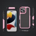 thumbnail image 6 of Dteck Case for iPhone 16 Pro,Shockproof Silicone Heavy Duty Dual Layer Protective Hard PC Textured Back & Soft Bumper Cover for iPhone 16 Pro,Pink, 6 of 7