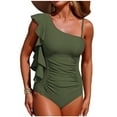 thumbnail image 1 of Traje de baño de una pieza para mujer, conjuntos de bikini para mujer, traje de baño de una pieza de cintura alta con mangas abullonadas para mujer, conjuntos de bikini negros, traje de baño con abert, 1 of 6