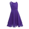 thumbnail image 3 of CHICTRY Kids Girls Chiffon Flower Girl Dress Pleated High Waist Birthday Party Dress, 3 of 6