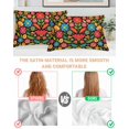 thumbnail image 4 of Satin Pillowcases Standard Size, Red Blue Yellow Colorful Mexico Tribal Silk Pillow Cases for Hair and Skin with Zipper 2 Pack, Boho Flower Smooth Throw Pillow Covers for Sleeping, 20"x26", 4 of 6
