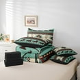 thumbnail image 6 of jejeloiu Aztec Geometric Pattern Bedding Comforter Set 7pcs,Horse Dreamcatcher Queen Bedding Sets,Cyan Red Yellow Queen Sheet Sets For Adults,Microfiber Bedroom Decor Reversible, 6 of 8
