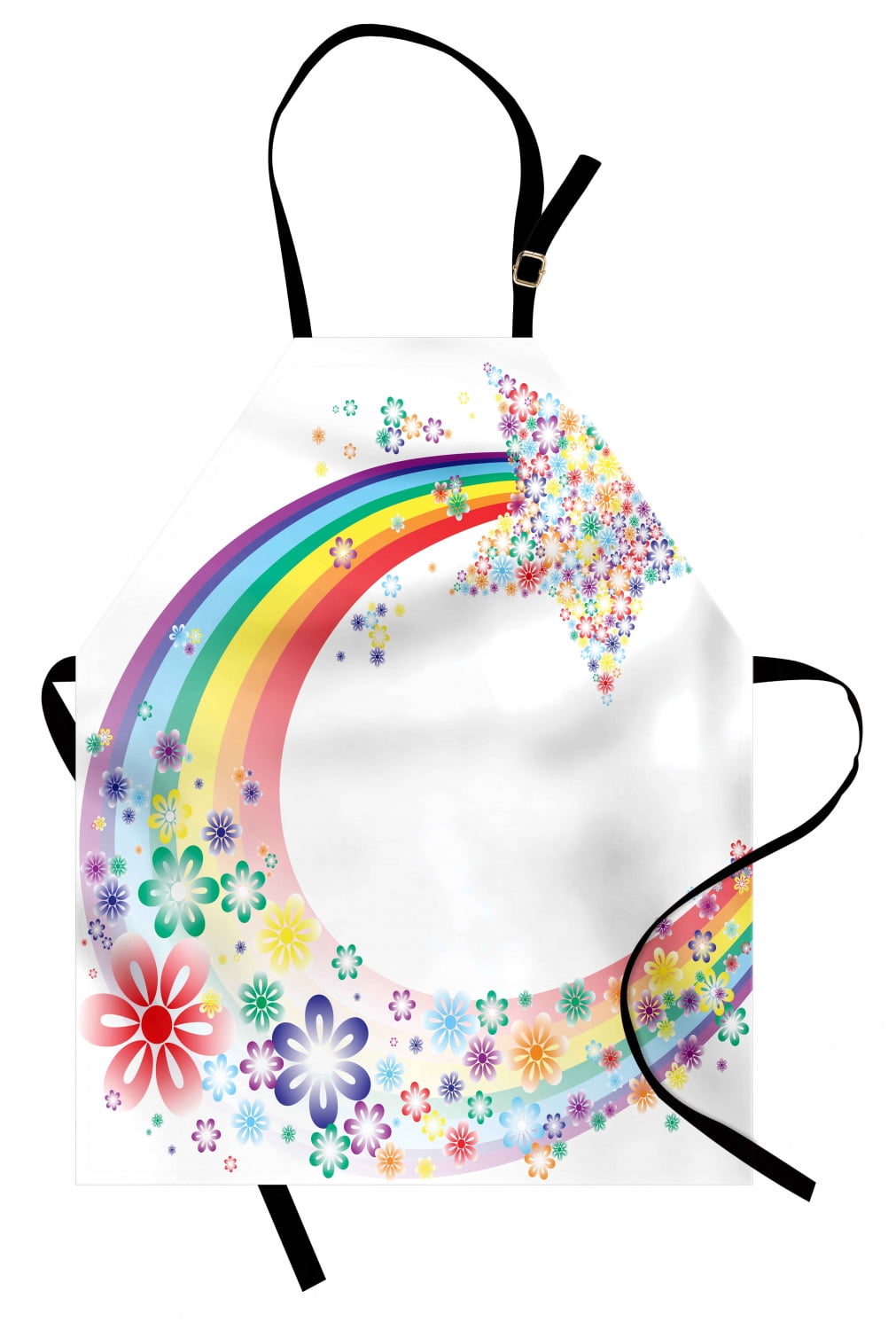 Abstract Apron Abstract Nature Fantasy Spring Floral Rainbow Stars ...
